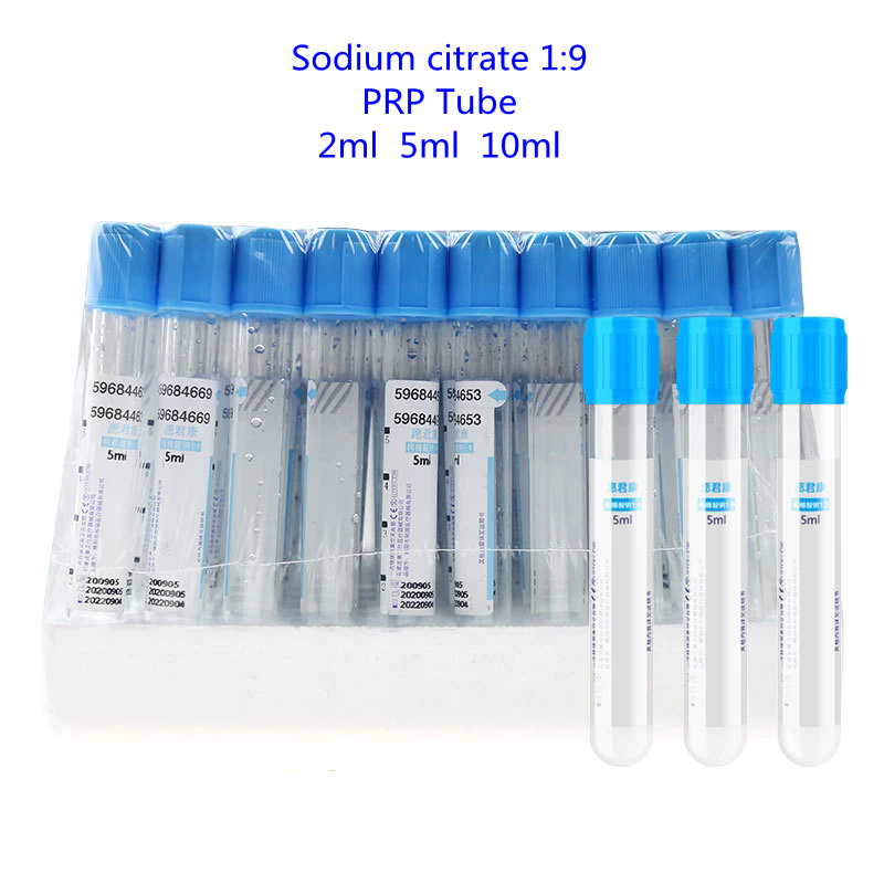 Medical Lab Technology - 50 ชิ้น/ล็อตทิ้งปราศจากเชื้อสูญญากาศเลือดหลอดโซเดียมซิเตรต 1:9 ห้องปฏิบัติการทดสอบ PRP หลอดหลอดพลาสติก